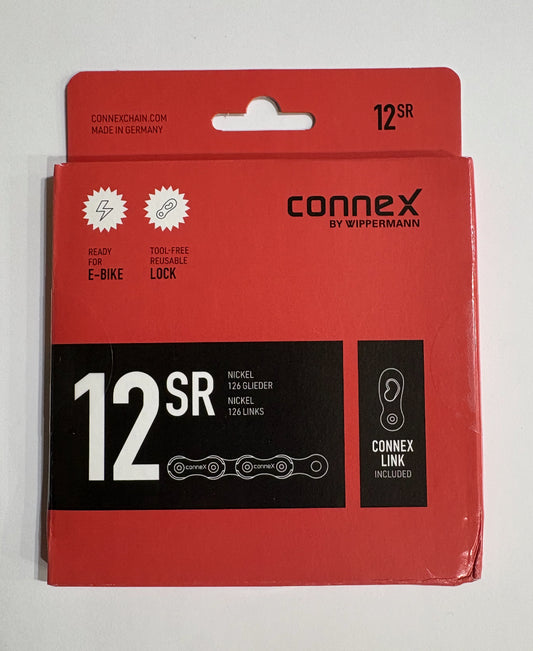 Wippermann Connex 12SR 126 Link Chain -SRAM Flat  Top compatible - Badger Wax